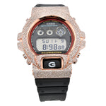 Casio G-Shock DW6900RL Diamond Bezel - Rose Steel / Black & 4.60 CTW