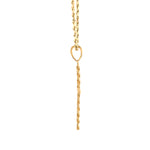 10K Gold Cross Pendant – Diamond-Cut Rope Style – 2.00