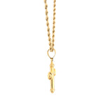 10K Gold Cross Pendant – 3D Hollow – 1.20