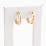 Diamond Hoops Three Row Round Stone Setting - 10KT Gold & 0.50 CTW