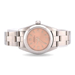 Factory Rolex 24MM Oyster Perpetual Watch – Stick Pink Salmon Dial – Stainless Steel
