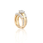 14K Gold Diamond Engagement Ring – Round Solitaire with Pointer Enhancer – 4.00 CTW