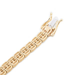Diamond Tennis Bracelet Baguette & Round Stone Setting - 10KT Gold & 3.99 CTW