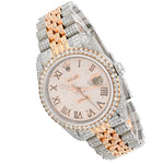 Rolex DateJust 36MM Two-Tone Custom Diamond Bussdown – Roman Numeral Dial - 13.0 CTW
