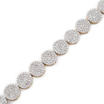 Diamond Tennis Bracelet Cluster Round Stone Setting - 10KT Gold & 3.30 CTW