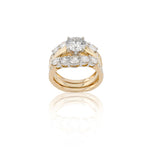 14K Gold Diamond Engagement Ring – Round Solitaire with Pointer Enhancer – 4.00 CTW