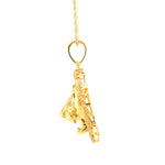 10K Gold Diamond Pendant – Lion Head with Ruby Eyes – 2.01 CTW