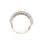 Diamond Men's Band Four Row Pointer Stone Setting - 10KT Gold & 3.05 CTW