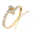 10K Gold Diamond Bangle Bracelet – Heart with Baguette & Round – 3.65 CTW