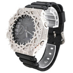 Custom Diamond G-Shock GA2100 Watch – Iced Out Spiked Bezel Black Face – 4.80 CTW
