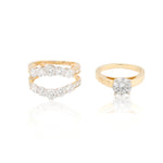 14K Gold Diamond Engagement Ring – Round Solitaire with Pointer Enhancer – 4.00 CTW
