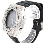 Custom Diamond G-Shock GA2100 Watch – Iced Out Spiked Bezel Black Face – 4.80 CTW