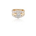 14K Gold Diamond Engagement Ring – Round Solitaire with Pointer Enhancer – 4.00 CTW