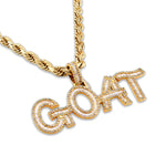 10K Gold Diamond Pendant – Custom Goat Letter Charm with Baguette – 2.70 CTW