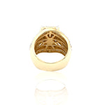 10K Gold Diamond Engagement Ring – Multi-Layer Baguette & Round Cluster – 2.08 CTW