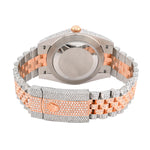 Custom Diamond Rolex 41MM DateJust Watch – Iced Out Two Tone Rose Gold Roman Dial – 18.00 CTW