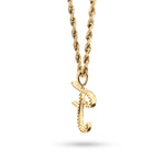 10K Gold Diamond Initial – Cursive & Script Style A to Z - 0.10 CTW Approx