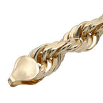 Rope Bracelet Semi Solid - 10KT Gold & 20MM