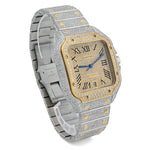 Custom Diamond Cartier 40MM Santos Watch – Iced Out Two Tone Gold Roman Dial – 13.00 CTW
