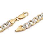10K Gold Necklace – Flat Diamond Cut Cuban Link Chain 3MM – 22.0