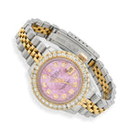 Rolex DateJust 26MM Diamond Bezel - Pink Mop 10-Pointer Dial & 1.50 CTW