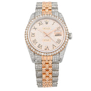 Rolex DateJust 36MM Two-Tone Custom Diamond Bussdown – Roman Numeral Dial - 13.0 CTW