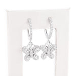 Diamond Butterfly Dangling Round Stone Setting - 10KT Gold & 0.80 CTW