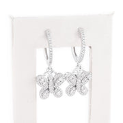 Diamond Butterfly Dangling Round Stone Setting - 10KT Gold & 0.80 CTW