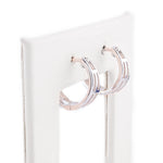 Diamond Hoops Four Row Baguette Stone Setting - 10KT Gold & 0.60 CTW