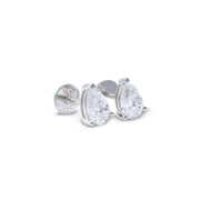 Lab Diamond Solitaire Earring Pear Stone Setting - 14KT Gold & 1.50 CTW