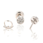 10K Gold Diamond Stud Earring – Flower Style with Six Pointers – 0.11 CTW