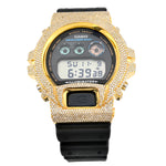 Casio G-Shock DW6900U Diamond Bezel - Gold Steel / Black & 4.60 CTW