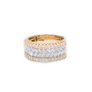 Diamond Men's Band ZigZag Baguette Stone Setting - 10KT Gold & 1.65 CTW