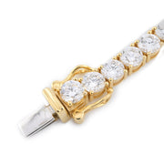 Lab Diamond Tennis Bracelet 50 Pointer Stone Setting - 10KT Gold & 19.49 CTW