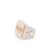 Diamond Men's Ring Trap House Baguette & Round Stone Setting - 10KT Gold & 2.60 CTW