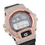 Casio G-Shock DW6900RL Diamond Bezel - Rose Steel / Black & 4.60 CTW