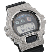 Casio G-Shock DW6900U Diamond Bezel - White Steel / Black & 4.60 CTW