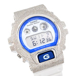 Casio G-Shock DW6900HDS Diamond Bezel - White Steel / White & 4.60 CTW