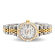 Custom Diamond Bezel Rolex 26MM DateJust Watch – Two Tone 10 Pointer MOP Dial – 1.50 CTW