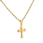 10K Gold Cross Pendant – 3D Hollow – 1.20