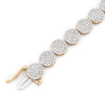 Diamond Tennis Bracelet Cluster Round Stone Setting - 10KT Gold & 3.30 CTW