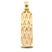 14K Gold Diamond Hieroglyphic Pendant – Iced Frame & Detailed Diamond Accents - 1.25 CTW