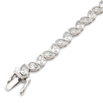 10K Gold Lab Diamond Bracelet – Tennis Link Pear Shape Bezel Setting – 6.38 CTW