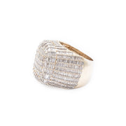 Diamond Men's Ring Jumbo Baguette Stone Setting - 10KT Gold & 4.50 CTW