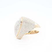 Diamond Men's Ring Heart Baguette Stone Setting - 10KT Gold & 4.50 CTW