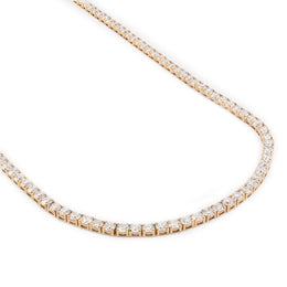 10K Gold NecklaceLab Diamond Necklace – 15 Pointer Single Row Tennis Link – 23.50 CTW