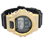 Casio G-Shock DW6900U Diamond Bezel - Gold Steel / Black & 4.60 CTW