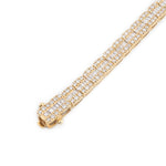 Diamond Tennis Bracelet Baguette & Round Stone Setting - 10KT Gold & 3.99 CTW