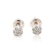 10K Gold Diamond Stud Earring – Flower Style with Six Pointers – 0.11 CTW