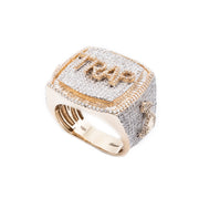 Diamond Men's Ring Trap House Baguette & Round Stone Setting - 10KT Gold & 2.60 CTW